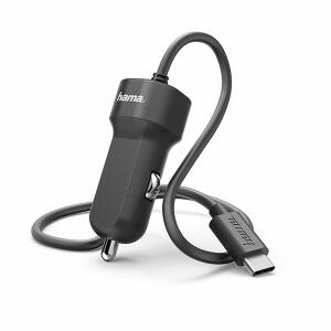 Auto Ladegerät USB Typ C schwarz 5V 15W - 2,4A, Eingangsspannung 100 bis 240V, Hama