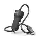 Auto Ladegerät USB Typ C schwarz 5V 15W - 2,4A,...