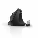 Funkmaus ergonomisch EMW 500 schwarz - vertikal mit 6 Tasten, Hama