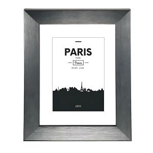 Bilderrahmen Kunststoff Paris grau 10x15cm - für Bildformat 7x10cm,