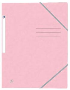 Eckspannmappe TOP FILE+, A4, aus 390 g/m² Karton, pastell rosa