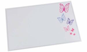 Schreibunterlage Durella Emotion Butterfly 40x53cm, klar transparent