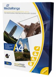 Inkjet Fotopapier 100BL A4 weiß MEDIARANGE MRINK107 135g hochglänzend