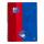 Oxford Schule Duo-Collegeblock Klassik A4+ L.28 (48 Blatt) + L. 27 (32 Blatt) Optik Paper, Doppelspirale, abgerundete Ecken, farbrein blau-rot