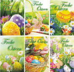 Glückwunschkarten 100er Ostern 6fach sortiert