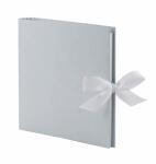 Fotoringbuch Grey mit Schleife 2 Ringe weiß