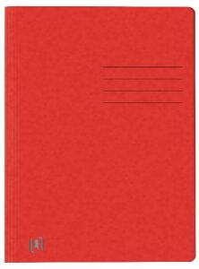 Oxford Schnellhefter TOP FILE+, A4, aus 390 g/m² Karton, für ca. 200 DIN A4-Blätter, mit aufgedrucktem Beschriftungsfeld auf Vorder- und Rückseite, für kaufm. oder Amtsheftung, rot