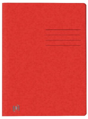 Oxford Schnellhefter TOP FILE+, A4, aus 390 g/m² Karton, für ca. 200 DIN A4-Blätter, mit aufgedrucktem Beschriftungsfeld auf Vorder- und Rückseite, für kaufm. oder Amtsheftung, rot