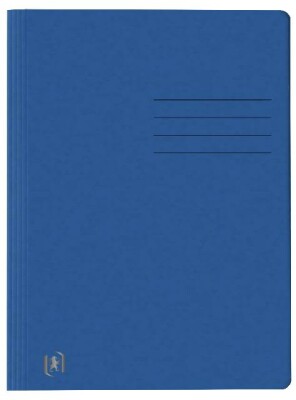 Oxford Schnellhefter TOP FILE+, A4, aus 390 g/m² Karton, für ca. 200 DIN A4-Blätter, mit aufgedrucktem Beschriftungsfeld auf Vorder- und Rückseite, für kaufm. oder Amtsheftung, blau