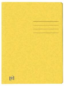 Oxford Schnellhefter TOP FILE+, A4, aus 390 g/m² Karton, für ca. 200 DIN A4-Blätter, mit aufgedrucktem Beschriftungsfeld auf Vorder- und Rückseite, für kaufm. oder Amtsheftung, gelb