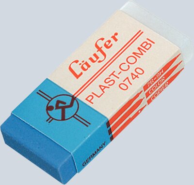 Radierer Läufer Plast-Combi 0740 46x20x9 mm, Kunststoff