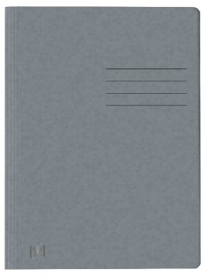 Oxford Schnellhefter TOP FILE+, A4, aus 390 g/m² Karton, für ca. 200 DIN A4-Blätter, mit aufgedrucktem Beschriftungsfeld auf Vorder- und Rückseite, für kaufm. oder Amtsheftung, grau