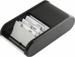 Helit Visitenkartenbox Linear - für 300 Karten, schwarz