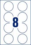 Zweckform Etiketten rund, 65 mm wiederablösbar 10 Blatt