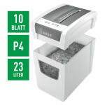 LEITZ Aktenvernichter IQ Slim Home Office Partikelschnitt P4 10Blatt weiß