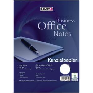 Landré Kanzleipapier "Office" A3/A4 gefalzt, 80 g/m², liniert, 250 Bogen pro Packung
