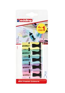 Edding Textmarker Mini 7 1-3 mm 5er-Set pastellfarben BTS