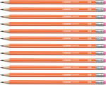 STABILO pencil 160 mit Radierer HB orange