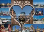 Postkarte Hamburg Holzherz