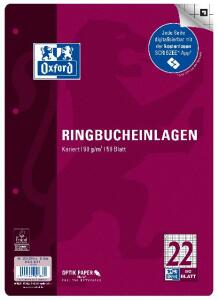 Oxford Ringbucheinlagen, A4, 50 Blatt, Lineatur 22, SCRIBZEE® kompatibel