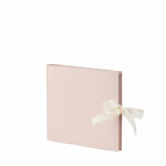 Fotoringbuch Apricot mit Schleife 2 Ringe weiß
