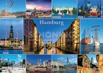 Postkarte Hamburg mehrteilig