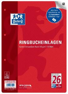 Oxford Ringbucheinlagen, A4, 50 Blatt, Lineatur 26, SCRIBZEE® kompatibel