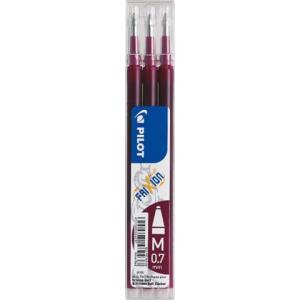 PILOT Tintenrollermine FriXion BLS-FR7 - 0,4 mm, dunkelrot, 3er Pack