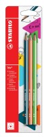 STABILO Trio HB petrol orange grün 3er Blister