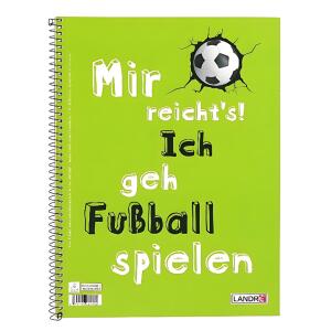 Collegeblock A4+ Fußball 2fach sortiert - Lineatur 27 80 Blatt 70g