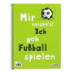 Collegeblock A4+ liniert Fußball 2fach sortiert -...
