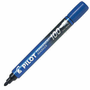 Marker permanent SCA-100 blau Rundspitze