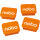 LEITZ Magnet eckig 18x22 mm orange 4 Stück