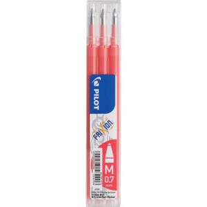 PILOT Tintenrollermine FriXion BLS-FR7 - 0,4 mm, koralle, 3er Pack