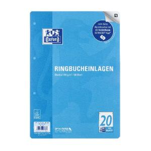 Oxford Ringbucheinlagen, A4, 50 Blatt, Lineatur 20, SCRIBZEE® kompatibel