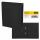 Ringbuch A4 schwarz 2 Ringe 20mm Rückenbreite - 16mm Ringdurchmesser Stärke µ500 Idena