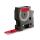 Schriftband 19mm x 7m schwarz/rot