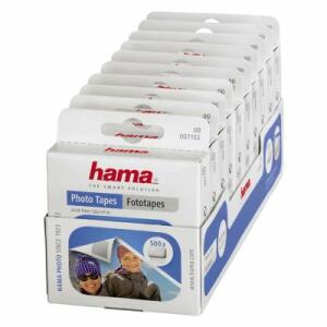 Fototape Spender 12x13mm 500 Stück - doppelseitig, lösungsmittelfrei, für alle Fotopapiere