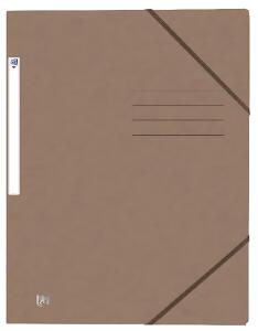 Eckspannmappe TOP FILE+, A4, aus 390 g/m² Karton, braun