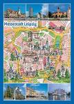 Postkarte Leipzig Messestadt Leipzig - 148 x 105mm
