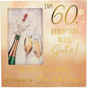 3D Klappkarte mit Musik und Licht Motiv 7 - Zum 60. Geburtstag alles Gute! Das... - 3 LR54/L1130 Alkali-Mangan Batterien enthalten - Depesche