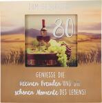 3D Klappkarte Musik Motiv 12 - Zum Geburtstag 80 Geniesse...