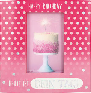 3D Klappkarte mit Musik und Licht Motiv 15 - Happy Birthday Heute ist dein Tag - 3 LR54/L1130 Alkali-Mangan Batterien enthalten - Depesche