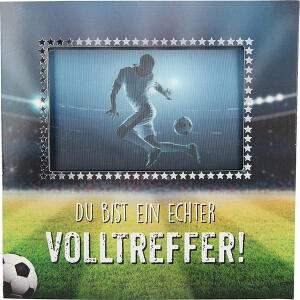 3D Klappkarte mit Musik und Licht Motiv 17 - Du bist ein echter Volltreffer! - 3 LR54/L1130 Alkali-Mangan Batterien enthalten - Depesche