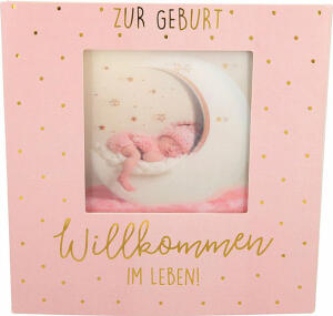 3D Klappkarte mit Musik und Licht Motiv 51 - Zur Geburt Ein Baby ist ein Geschenk des - 3 LR54/L1130 Alkali-Mangan Batterien enthalten - Depesche
