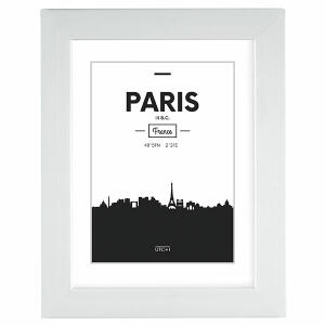 Bilderrahmen Kunststoff Paris weiß 30x40cm - für Bildformat 20x48cm, Hama