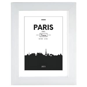 Bilderrahmen Kunststoff Paris weiß 30x40cm - für Bildformat 20x48cm