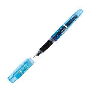Füllhalter 2nd Life hellblau transparent - aus recyceltem PET Kunststoff, Irridiumfeder Stärke M, - ergonomisches Griffstück, - nachfüllbar mit Standard Tintenpatronen, Online