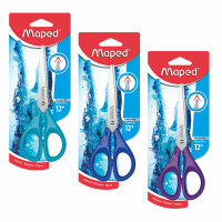 Schere 16cm im Blister Essentials sortiert - blau, lila,...