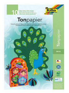 Tonpapierblock 10 Farben sort. FOLIA 603 A3 130g 10BL